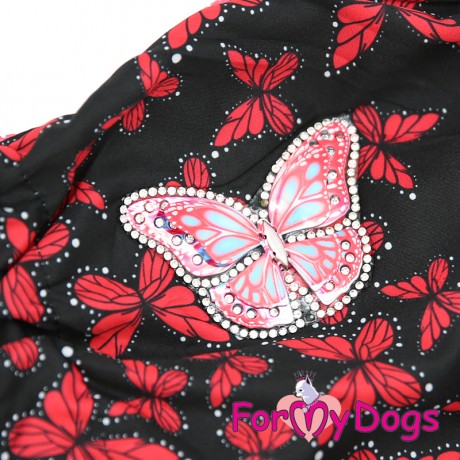 ДОЖДЕВИК "БАБОЧКИ" ЧЕРНО/КРАСНЫЙ ДЛЯ ДЕВОЧЕК