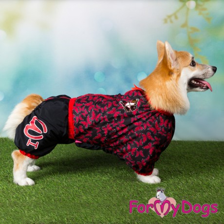 ДОЖДЕВИК "БАБОЧКИ" ЧЕРНО/КРАСНЫЙ ДЛЯ ДЕВОЧЕК