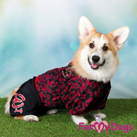 ДОЖДЕВИК "БАБОЧКИ" ЧЕРНО/КРАСНЫЙ ДЛЯ ДЕВОЧЕК