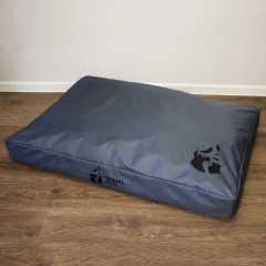 Просто лежак серый для собак средних пород со съемным чехлом Casual pets