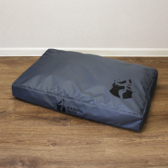 Просто лежак серый для собак средних пород со съемным чехлом Casual pets