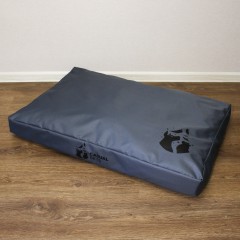 Просто лежак серый для собак средних пород со съемным чехлом Casual pets