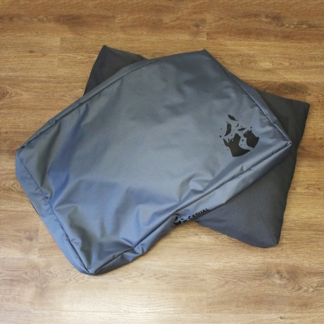 Просто лежак серый для собак средних пород со съемным чехлом Casual pets