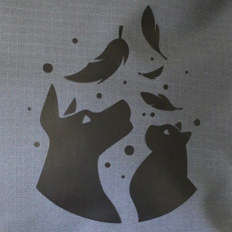 Просто лежак серый с розовым для собак средних пород со съемным чехлом Casual pets