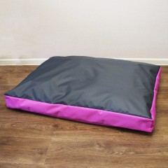 Просто лежак розовый для собак средних пород со съемным чехлом Casual pets