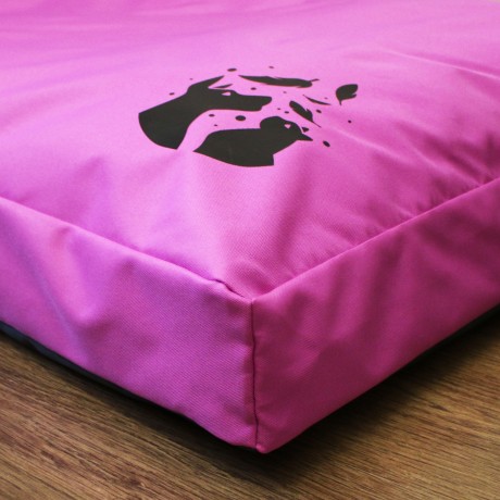 Просто лежак розовый для собак средних пород со съемным чехлом Casual pets