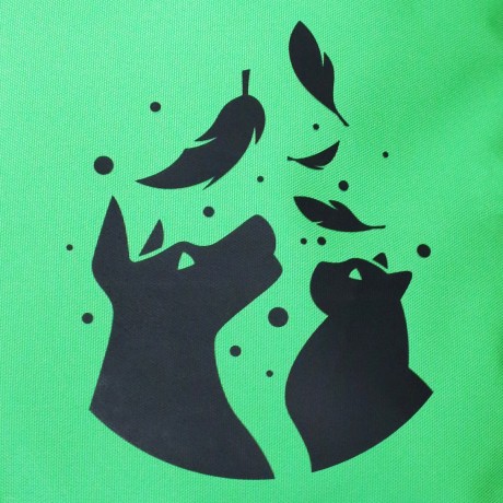 Просто лежак зеленый для собак средних пород со съемным чехлом Casual pets