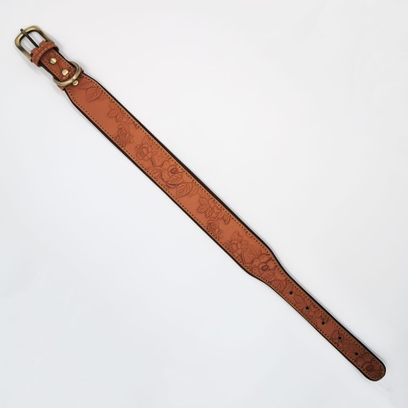 Широкий ошейник для собак средних и крупных пород. Обхват шеи 43 - 53 см, ширина 4 см