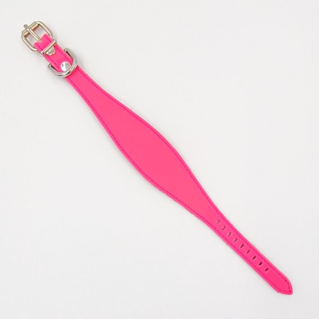 Ошейник-селедка неон для собак из натуральной кожи