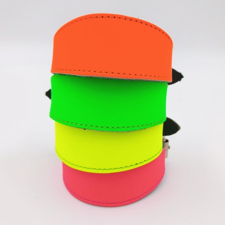 Ошейник-селедка неон для собак из натуральной кожи