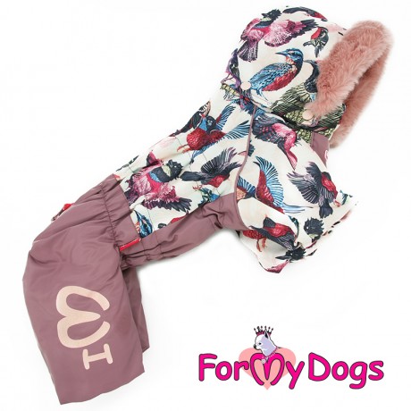 КОМБИНЕЗОН "ПТИЧКИ" ЛИЛОВЫЙ ДЛЯ ДЕВОЧЕК