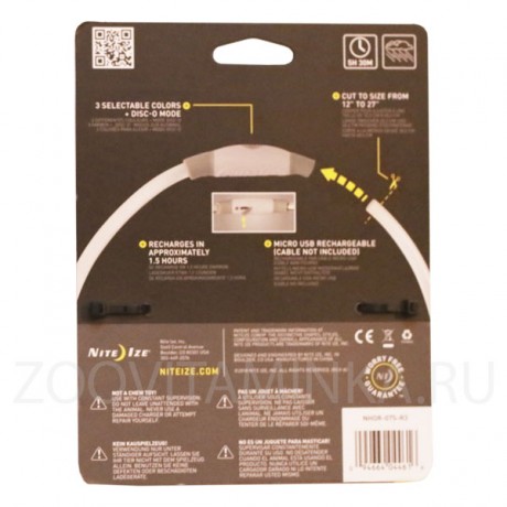 ПОДЗАРЯЖАЕМЫЙ СВЕТОДИОДНЫЙ ОШЕЙНИК NITEHOWL® С ТЕХНОЛОГИЕЙ DISC-O SELECT™