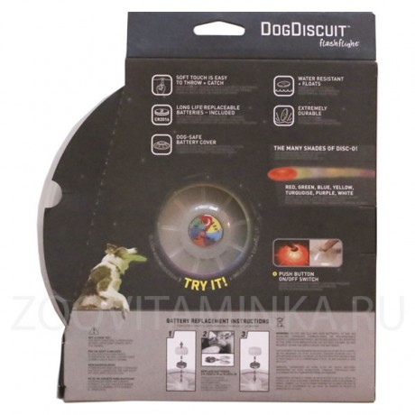 СВЕТОДИОДНЫЙ ДИСК FLASHFLIGHT® DOG DISCUIT™