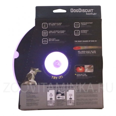 СВЕТОДИОДНЫЙ ДИСК FLASHFLIGHT® DOG DISCUIT™