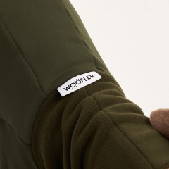 Водолазка для собак из флиса с рукавами оливковая