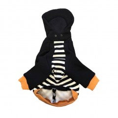 Толстовка для собак темно-синяя с полосками  TANKER BASE MARINE