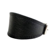 Мягкий кожаный ошейник селедка 23-28 см