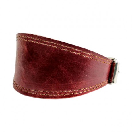 Мягкий кожаный ошейник селедка 23-28 см