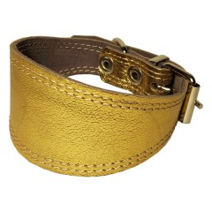 Мягкий кожаный ошейник селедка 23-28 см