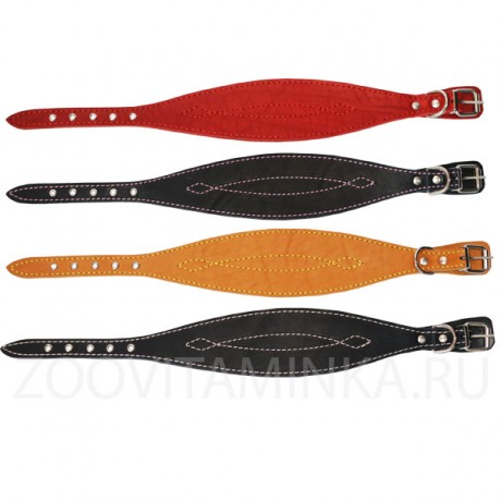 Кожаный ошейник "селедка" для уиппетов