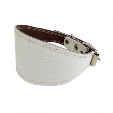 Мягкий кожаный ошейник селедка 30-36 см