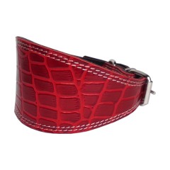 Мягкий кожаный ошейник селедка 30-36 см