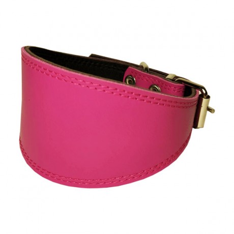 Мягкий кожаный ошейник селедка 30-36 см