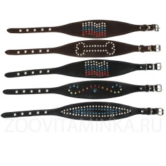 Кожаный ошейник &quot;селедка&quot; из фетра