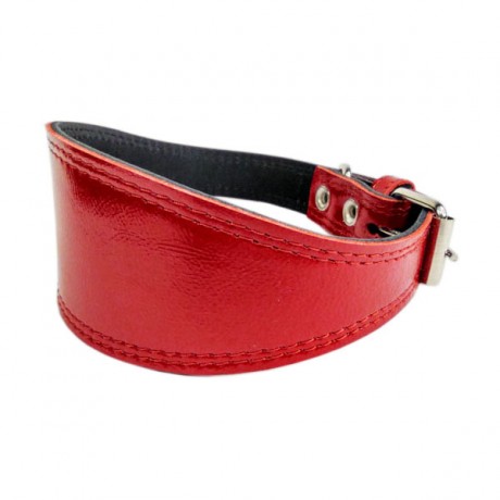 Мягкий кожаный ошейник селедка 41-51 см