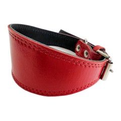 Мягкий кожаный ошейник селедка 32-40 см