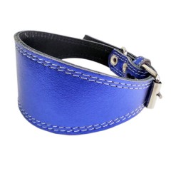 Мягкий кожаный ошейник селедка 32-40 см