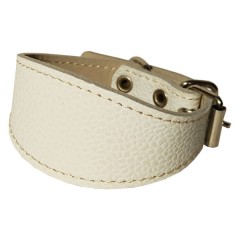Мягкий кожаный ошейник селедка 19-23 см