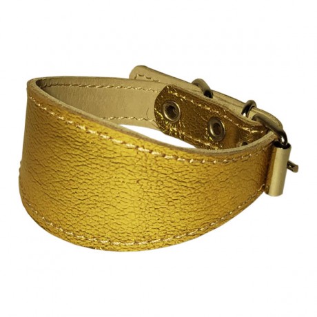 Мягкий кожаный ошейник селедка 19-23 см