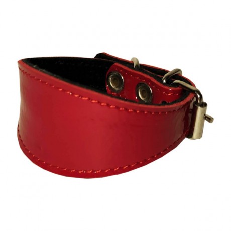 Мягкий кожаный ошейник селедка 19-23 см