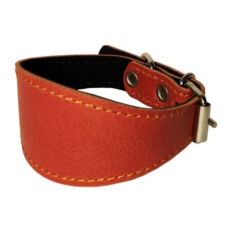 Мягкий кожаный ошейник селедка 19-23 см