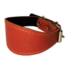 Мягкий кожаный ошейник селедка 19-23 см