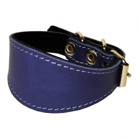 Мягкий кожаный ошейник селедка 19-23 см