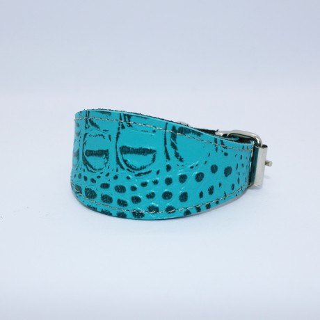 Мягкий кожаный ошейник селедка 19-23 см