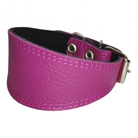 Мягкий кожаный ошейник селедка 19-23 см